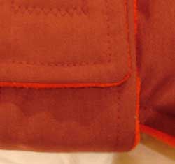 dog coat sewing detail